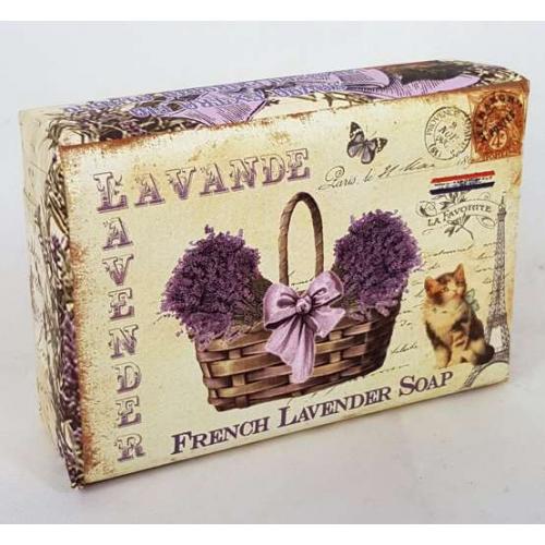 Luxusní přírodní mýdlo 200g s vůní balené - French Lavender Soap