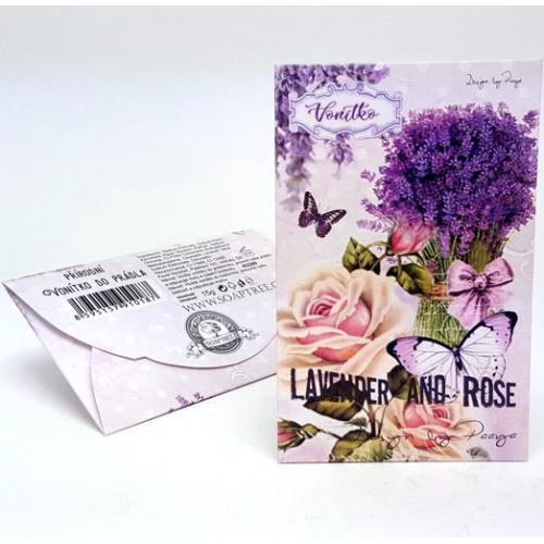 Vonítko Přírodní mýdlové  do prádla 15g v krabičce - Lavender and Rose