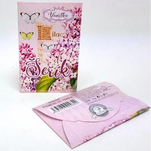Vonítko Přírodní mýdlové  do prádla 15g v krabičce - Šeřík Lilac