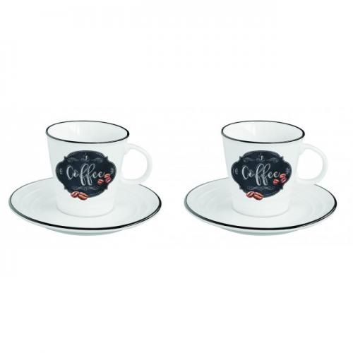 PORCELÁNOVÉ ŠÁLKY A PODŠÁLKY NA ESPRESSO KITCHEN BASIC - R1600