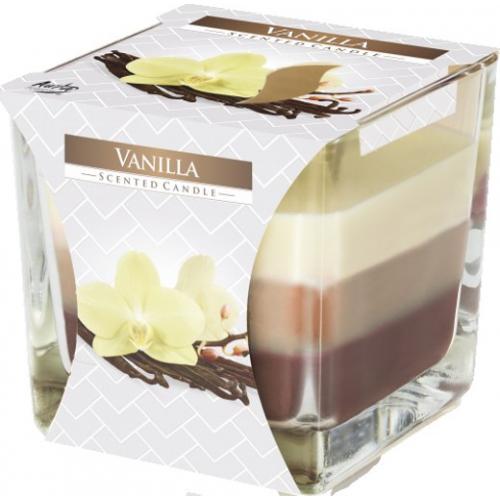 Vonná svíčká ve skle Tricolora 170g - Vanilla