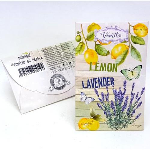 Vonítko Přírodní mýdlové  do prádla 15g v krabičce - Lemon & Lavender