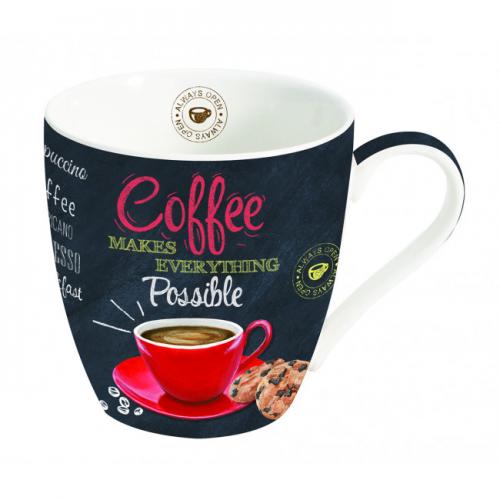 PORCELÁNOVÉ HRNKY NA KÁVU COFFE TIME 350ML - R1010-ICTR