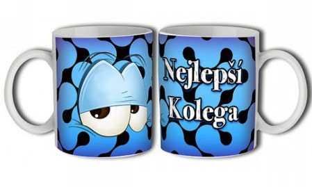 Porcelánový bílý hrnek s celo obtiskem Nejlepší kolega