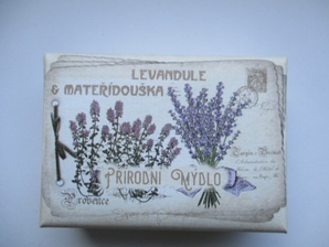 Luxusní přírodní mýdlo 200g - Levandule a Mateřidouška