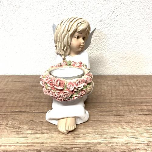 Anděl sedící na čaj. svíčku 12x10cm - 124