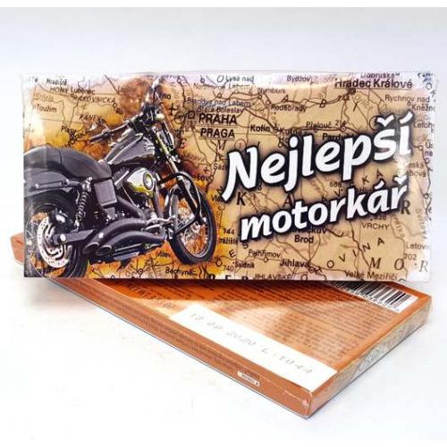 Čokoláda s nápisem 100g - Nejlepší motorkář