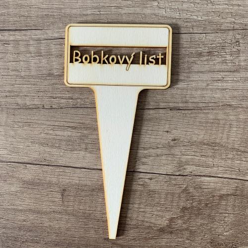 Dřevěný zápich 17cm - Bobkový list