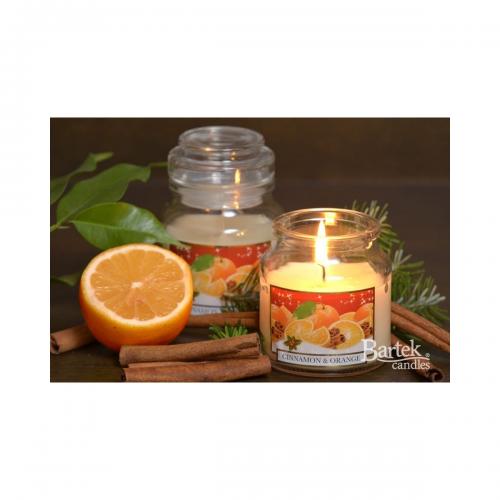 Svíčka ve skle 130g s víčkem -Cinnamon & Orange