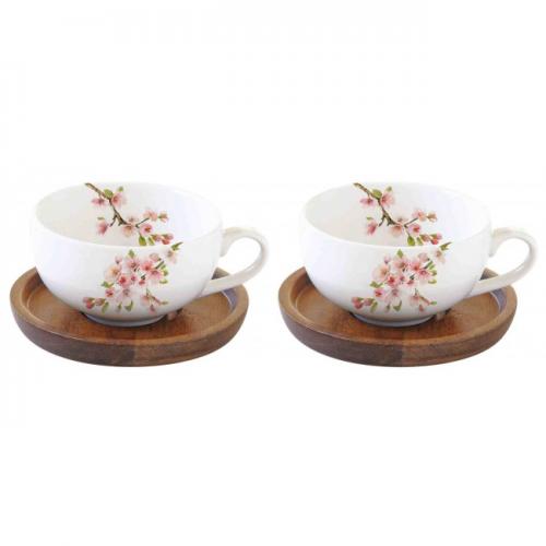 Porcelánové hrníčky 120ml Sakura - R1081-SAKU