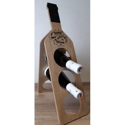 A - Dřevěný stojan na víno 47 x 13cm - KRA007