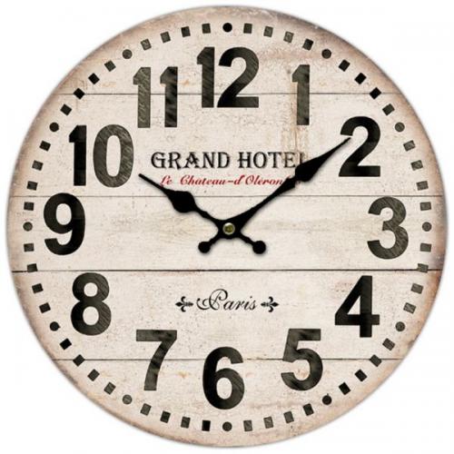Dřevěné nástěnné hodiny 34cm Paris - HLC6006