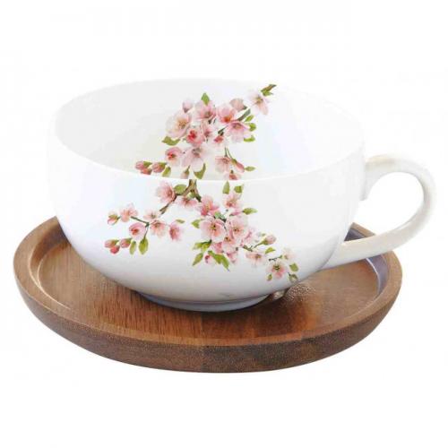 Porcelánový hrnek 250ml s podtáckem - R1082-SAKU