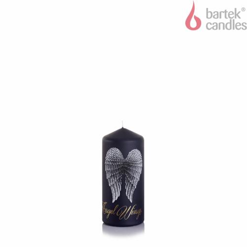 Svíčka Angel Wings válec 50x130mm - Tmavě Šedá