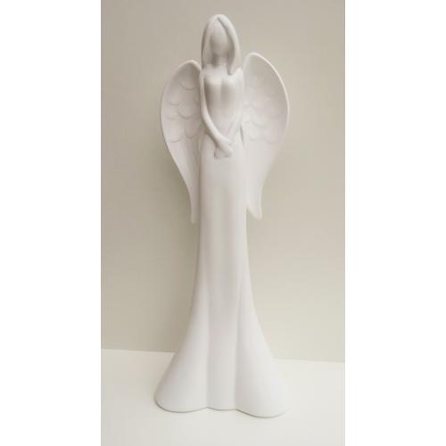 Keramický Anděl bílý B4 60cm