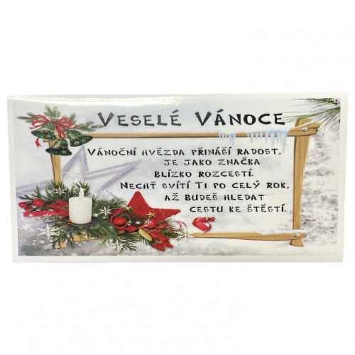 Čokoláda s nápisem 100g - Veselé Vánoce Vánoční hvězda