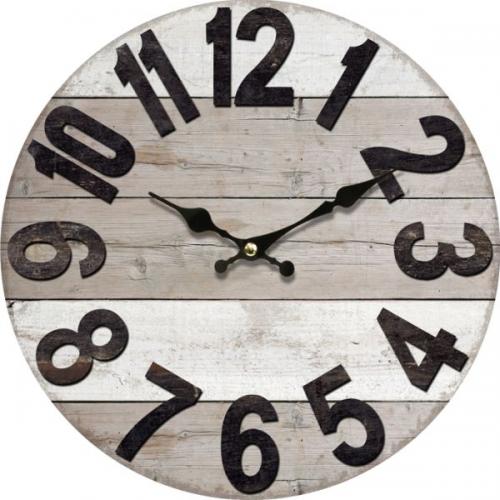 Dřevěné nástěnné hodiny 34cm -6043