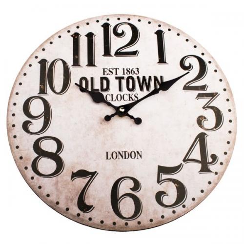 Dřevěné nástěnné hodiny 34cm -6048