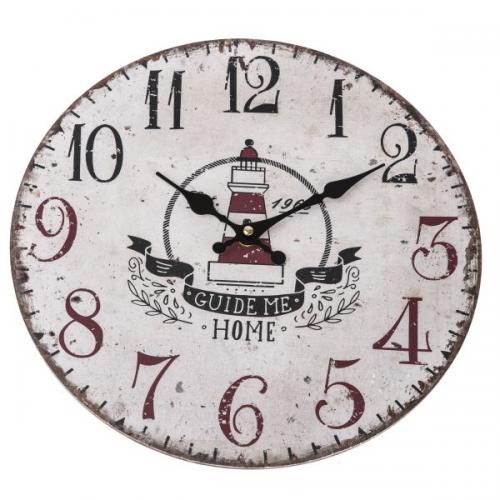 Dřevěné nástěnné hodiny 34cm -9078