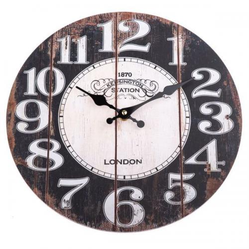 Dřevěné nástěnné hodiny 34cm -1014