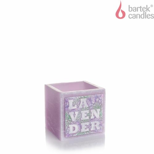 Svíčka lampion kvádr 110x105 - Lavender Time