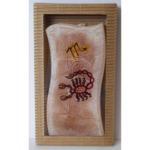 Svíčka s kov stojánkem 15x7cm - Štír