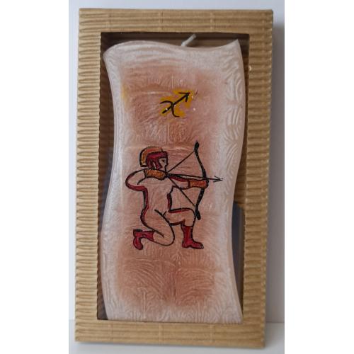 Svíčka s kov stojánkem 15x7cm - Střelec
