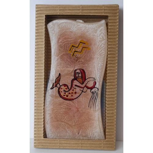 Svíčka s kov stojánkem 15x7cm - Vodnář