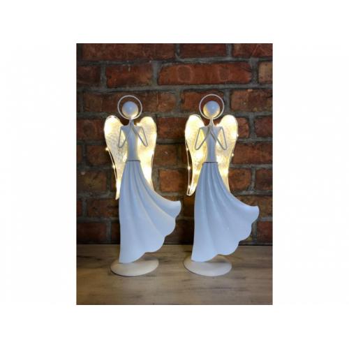 Anděl kov led křídla 32cm - SA591