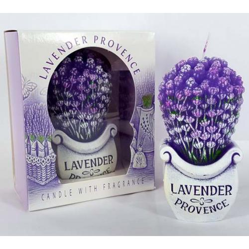 Svíčka Lavender Boutique bukiet 140mm v krabičce