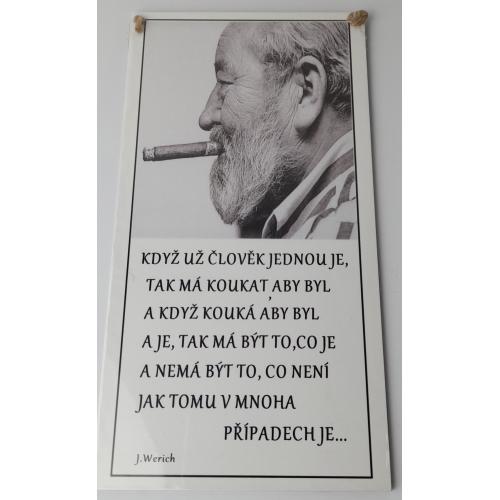 Dřevěná cedule potisk 23x12 cm - Werich