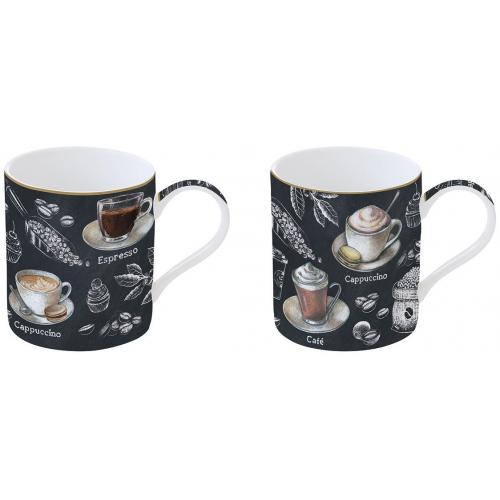 Porcelánový hrnek barista 2ks. 350ml v boxu - R0283-BRST