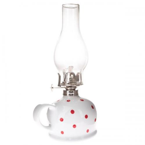 Petrolejová lampa bílá - KK175