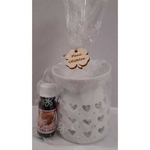 Aromalampa srdíčka + olejíček 10ml - Učitelka