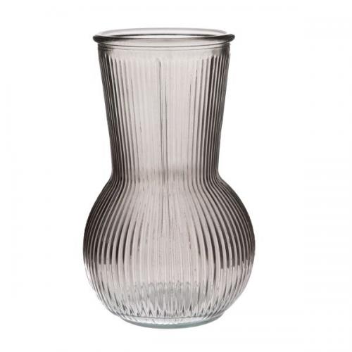 Skleněná váza 17,5 x 11 cm - šedá