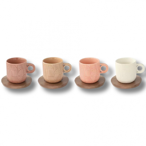 Porcelánová sada hrnků 110ml Take a Loop - R1782-TLO7