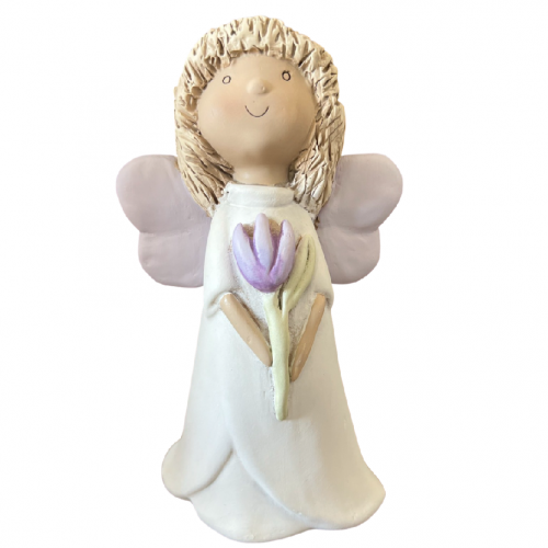 Anděl umělý kámen 17cm tulipán malý - DEA 212