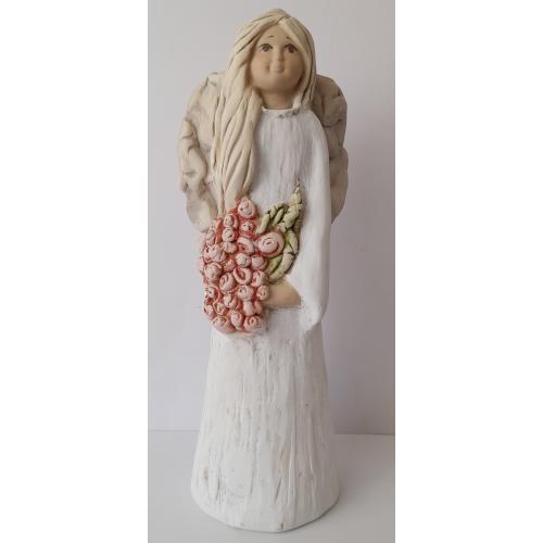 Anděl pugét 25cm - DEA113