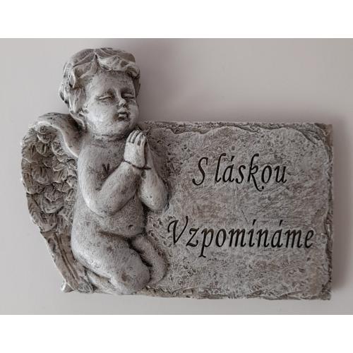 polyresin anděl S láskou Vzpomínáme 10x8 cm - 26713