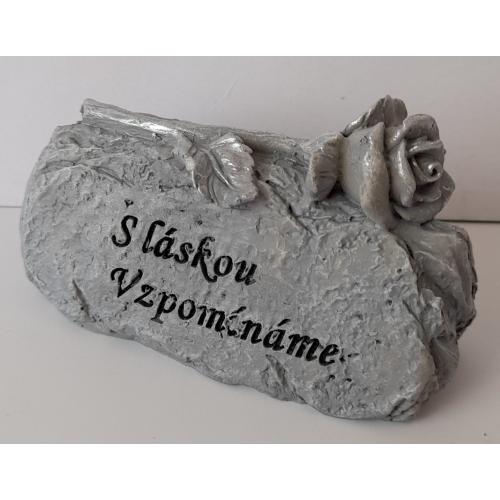 polyresin růže S láskou Vzpomínáme 10x 6 cm cm - 26708
