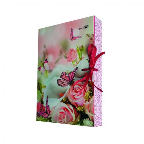 Čokoládové pralinky kniha 125g - Motýl s růží