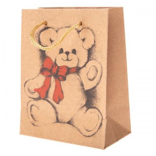 Papírová taška medvěd 11,5x14,5 cm - 004