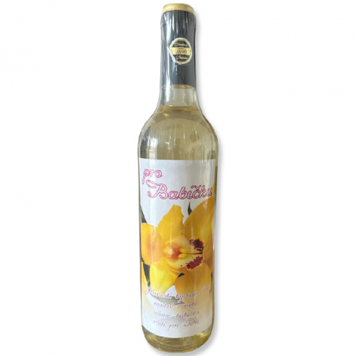 Víno 0,75l - Pro babičku žlutý květ