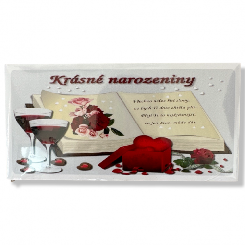 Čokoláda 100g - Krásné narozeniny červené víno