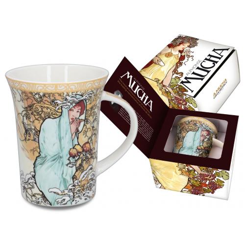 Mucha Porcelánový hrnek 380ml s dekorem - CA0140