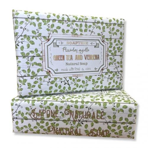 Luxsusní přírodní mýdlo 200g -Zelený Čaj a Verbena