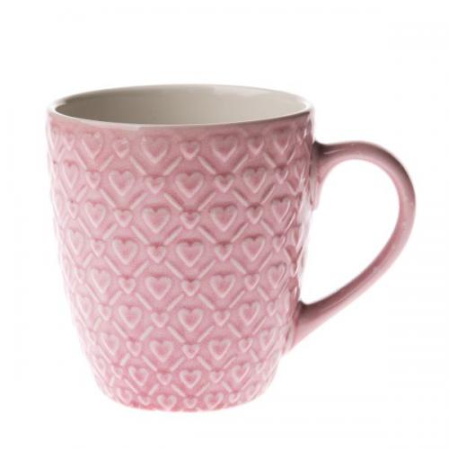 Hrnek srdíčka růžový 540ml - LAD662
