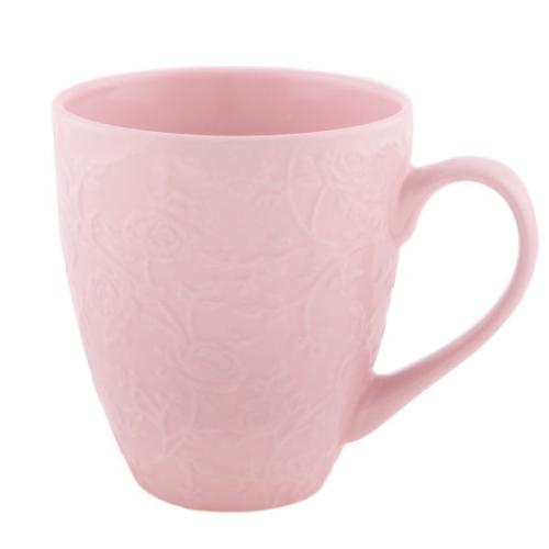 Hrnek 350ml s kytičkami - růžový