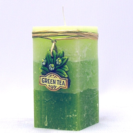 Svíčka Rustic Zelený čaj hranol 70x90mm