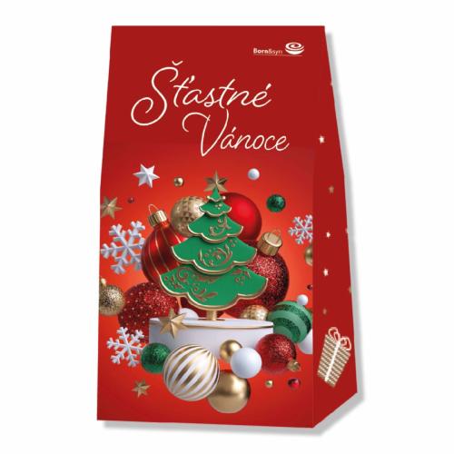 Čokoládové pralinky 95g - Šťastné Vánoce stromek